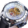 Business-Casual Blue Glass Hollowed-Out Large-Dial Automatic
