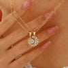 2pcs Necklace Sun And Moon Magnetic Pendant Clavicle Chain N