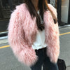 Women's Solid Color Short Faux Shearling Fur Coat | Buy Onli