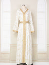 Scratch-printed Gold-stamped Fashionable Ethnic-style Dress
