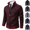 Thickened Plaid Print Jacket Cardigan Fashion Slim Fit Zippe
