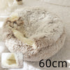 2 In 1 Dog And Cat Bed Pet Winter Bed Round Plush Warm Bed H