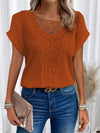 Summer Hollow Out Short-sleeved T-shirt Fashion Ethnic Style