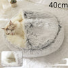 2 In 1 Dog And Cat Bed Pet Winter Bed Round Plush Warm Bed H