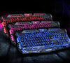 J10 tricolor backlight wired gaming keyboard set colorful lu