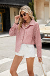 Fashion Striped Long Sleeve Shirt With Pockets Casual Loose