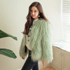 Women's Solid Color Short Faux Shearling Fur Coat | Buy Onli