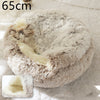 2 In 1 Dog And Cat Bed Pet Winter Bed Round Plush Warm Bed H