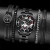 2pcs Men's New Popular Steel Strip Fashion Business Three Ey