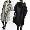 Women Windbreaker Jacket Casual Loose Button Pockets Hooded