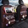 PU Leather Car Storage Bag Multifunction Seat Back Tray Hang