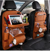 PU Leather Car Storage Bag Multifunction Seat Back Tray Hang