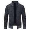Thickened Plaid Print Jacket Cardigan Fashion Slim Fit Zippe