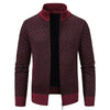 Thickened Plaid Print Jacket Cardigan Fashion Slim Fit Zippe