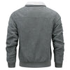 Winter Lapel Fleece Jacket With Pockets Warm Thicken Cotton