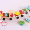 Wooden Train Three-section Tractor Toy Children's Intelligen