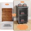 2 Drawer Mobile File Cabinet, Metal Under Desk Cabinet With