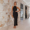 Ins Halter Split Long Dress Summer Slim Fit Backless Dresses