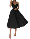 Sexy V-neck Suspender Dress Summer Fashion A-Line Long Dress