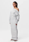 Ins Slim Long Sleeve Knitted Dress Evening Party Sexy Off-sh