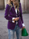 Velvet Lapel Casual Suit Business Fashion Slim Single-breast