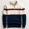 Business Stand-collar Knitwear Half-zip Long-sleeve T-shirt