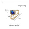 Blue Fully Paved Zircon Adjustable Ring For Women | Buy Onli
