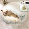 2 In 1 Dog And Cat Bed Pet Winter Bed Round Plush Warm Bed H