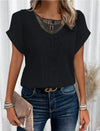 Summer Hollow Out Short-sleeved T-shirt Fashion Ethnic Style