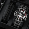 2pcs Men's New Popular Steel Strip Fashion Business Three Ey