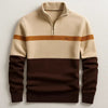 Business Stand-collar Knitwear Half-zip Long-sleeve T-shirt