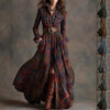Ins Plaid Print Long-Sleeved Dress Fashion Pockets Collared