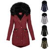 Women's Plush Hooded Parkas Winter Warm Thick  Zip-up Jacket