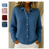 Casual Fashion Button Knitted Lapel Sweater For Women Long S