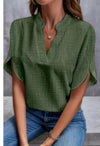 Summer Short-sleeved Chiffon Shirt New V-neck Shirt Women's
