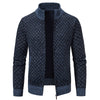 Thickened Plaid Print Jacket Cardigan Fashion Slim Fit Zippe