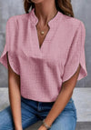 Summer Short-sleeved Chiffon Shirt New V-neck Shirt Women's