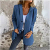 Casual Hooded Single-Breasted Cardigan Fashion Loose Solid C