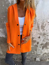 Casual Hooded Single-Breasted Cardigan Fashion Loose Solid C