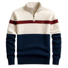 Business Stand-collar Knitwear Half-zip Long-sleeve T-shirt
