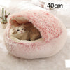 2 In 1 Dog And Cat Bed Pet Winter Bed Round Plush Warm Bed H