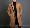 Men's Mid-length Trench Coat Fall Winter Slim Pockets Single