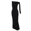 One-shoulder Ribbon Long Dress Ins Fashion Slim Sleeveless D