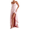Women's Backless Ruffles Irregular Dress Summer Fashion Even