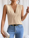 Multi-layer V-neck Solid-color Vest Womens Top | Buy Online