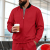 Men's Stand-Up Collar Sporty-Casual Zip-Up Long-Sleeve Jacke