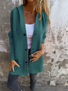 Casual Hooded Single-Breasted Cardigan Fashion Loose Solid C