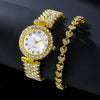 Fashion Jewelry 2pcs Luxury Fashion Women Watch Set Silver S
