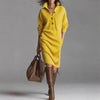 Long-sleeved Sweater Dress Fashion Warm Stand-up Collar V-ne