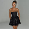 Tube Top Lace Dress With Back Bow-knot Summer Fashion Temper